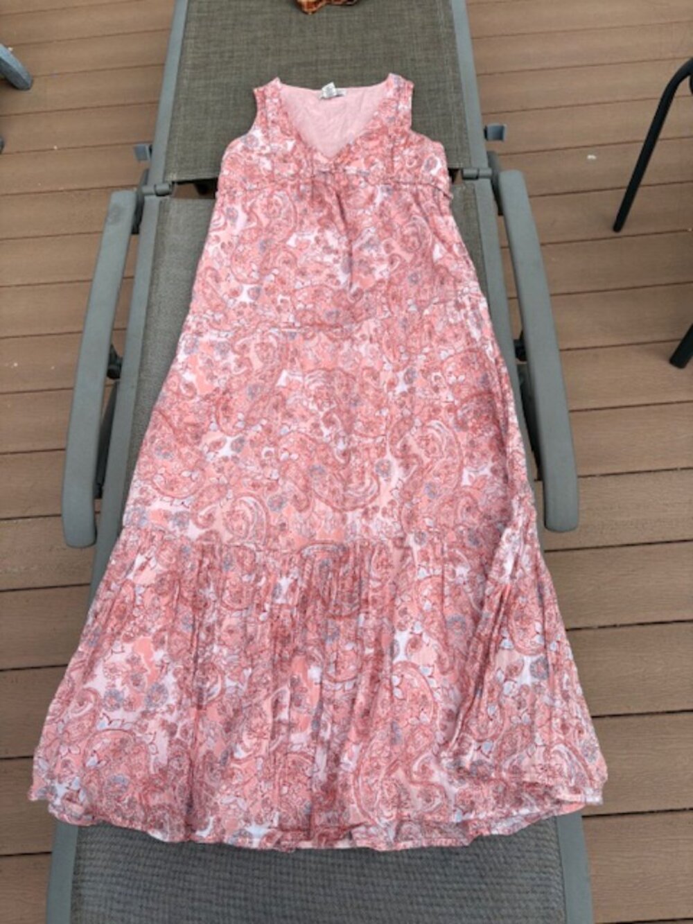 Rachel Zoe Cottagecore maxi peasant dress coral sz XS